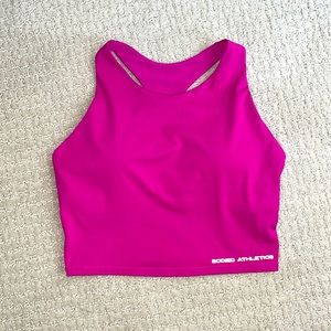 Hot pink racer tank